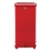 Defenders Heavy-Duty Steel Step Can, 13 gal, Steel, Red