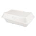 Foam Hinged Lid Container, Secure One Tab Latch, Poly Bag, 7
