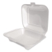 Foam Hinged Lid Container, Secure One Tab Latch, Poly Bag, 7