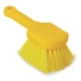 Long Handle Scrub Brush, Yellow Synthetic Bristles, 8" Brush
