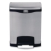 Slim Jim Stainless Steel Step-On Container, Front Step Style