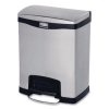 Slim Jim Stainless Steel Step-On Container, Front Step Style