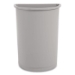 Untouchable Half-Round Plastic Receptacle, 21 gal, Plastic,