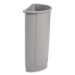 Untouchable Half-Round Plastic Receptacle, 21 gal, Plastic,