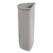 Untouchable Half-Round Plastic Receptacle, 21 gal, Plastic,