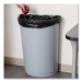 Untouchable Half-Round Plastic Receptacle, 21 gal, Plastic,