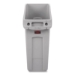 Slim Jim Under-Counter Container, 13 Gal, Polyethylene, Gray