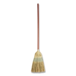 Corn-Fill Broom, Corn Fiber Bristles, 38" Overall Length, Bl