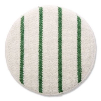 Low Profile Scrub-Strip Carpet Bonnet, 19" Diameter, White/g