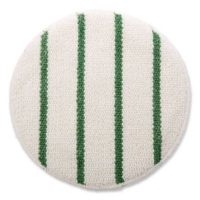 Low Profile Scrub-Strip Carpet Bonnet, 19" Diameter, White/g