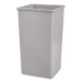 Untouchable Square Waste Receptacle, 50 gal, Plastic, Gray