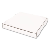 Corrugated Pizza Boxes, 16 x 16 x 1.97, White/Brown, 50/Cart
