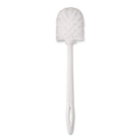 Commercial-Grade Toilet Bowl Brush, 10" Handle, White, 24/Ca