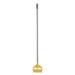 Invader Fiberglass Side-Gate Wet-Mop Handle, 54", Gray/Yello