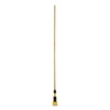 Gripper Hardwood Mop Handle, 1.13" dia x 60", Natural/Yellow