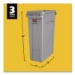 Slim Jim with Venting Channels, 23 gal, Plastic, Gray