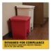 Legacy Step-On Receptacle, 23 gal, Polyethylene, Beige