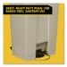 Legacy Step-On Receptacle, 23 gal, Polyethylene, Beige
