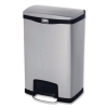 Slim Jim Stainless Steel Step-On Container, Front Step Style