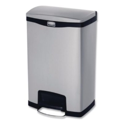 Slim Jim Stainless Steel Step-On Container, Front Step Style