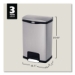 Slim Jim Stainless Steel Step-On Container, Front Step Style