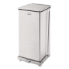 Defenders Heavy-Duty Steel Step Can, 13 gal, Steel, Stainles