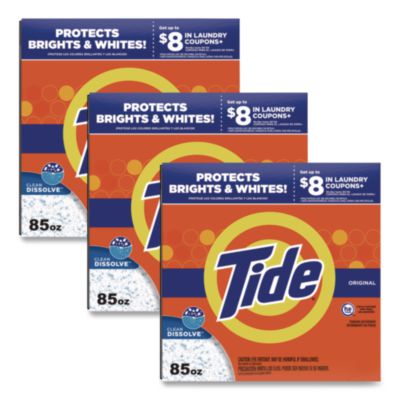 HE Laundry Detergent, Tide Original Scent, Powder, 85 oz Box