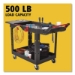 Heavy Duty Adaptable Utility Cart, Plastic, 2 Shelves, 500 l
