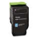 80c1sc0 Return Program Toner, 2,000 Page-Yield, Cyan