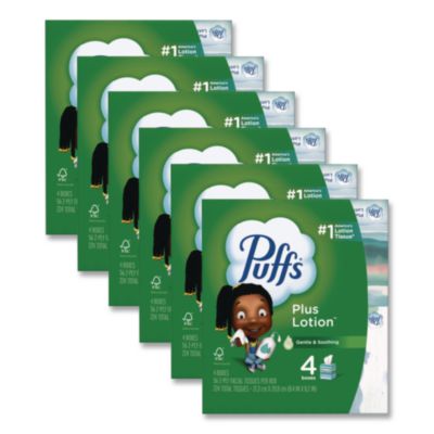 Plus Lotion Facial Tissue, 2-Ply, White, 56 Sheets/Box, 24 B