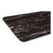 Cushion-Step Marbleized Rubber Mat, Rectangular, Black Smoot
