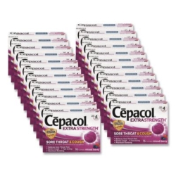 Extra Strength Sore Throat and Cough Lozenges, Mixed Berry,