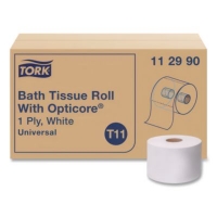 Universal Bath Tissue Roll with OptiCore, Septic Safe, 1-Ply