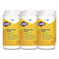 CloroxPro Disinfecting Wipes, 1-Ply, 7 x 8, Lemon Fresh, Whi