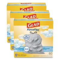 ForceFlex Kitchen Drawstring Trash Bags, 13 gal, Fresh Clean