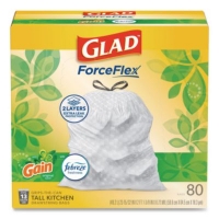 ForceFlex Kitchen Drawstring Trash Bags, 13 gal, Gain Origin