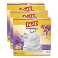 ForceFlex Kitchen Drawstring Trash Bags, 13 gal, Gain Lavend