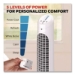 QuietSet Whole Room Tower Fan, 5 Speeds, White