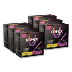 U by Kotex Click Compact Tampons, Regular Absorbency, 16/Pac