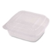 PLA Hinged Clamshells, 19 oz, 5.9 x 6.4 x 3.5, Clear, Plasti