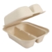 Fiber Hinged Takeout Containers, Taco Box, 2 Compartments, 5