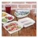 Fiber Hinged Takeout Containers, Taco Box, 2 Compartments, 5