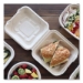 Fiber Hinged Takeout Containers, 8.2 x 8.8 x 2.9, Natural, S