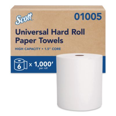 Essential High Capacity Hard Roll Towels for Business, 1-Ply