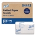 Slimfold Towels, 1-Ply, 7.5 x 11.6, White, 90/Pack, 24 Packs