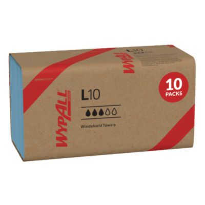L10 Windshield Towels, 1-Ply, 9.1 x 10.25, Light Blue, 224/P