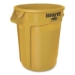 Vented Round Brute Container, "Soiled Linen" Imprint, 32 gal