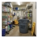 Vented Round Brute Container, "Trash Only" Imprint, 32 gal,