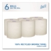 100% Recycled Hard Roll Paper Towels, 1-Ply, 8" x 900 ft, Br
