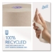 100% Recycled Hard Roll Paper Towels, 1-Ply, 8" x 900 ft, Br